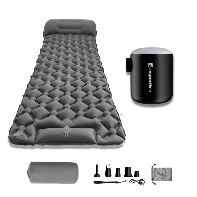 Inflatable Sleeping Pad w/ Mini Pump inSPORTline Soultea 190 x 60 x 6 cm