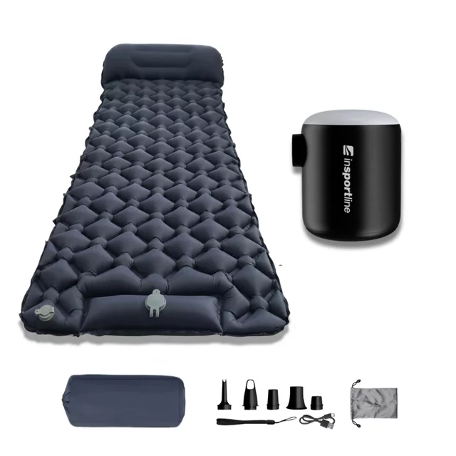 Inflatable Sleeping Pad w/ Mini Pump inSPORTline Soultea 190 x 60 x 6 cm