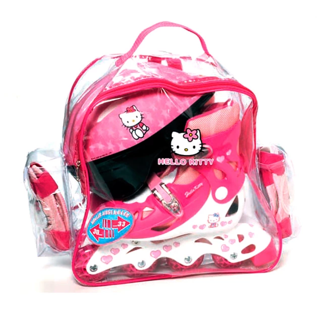 Set Girls Hello Kitty Roller skates with helmet and pads