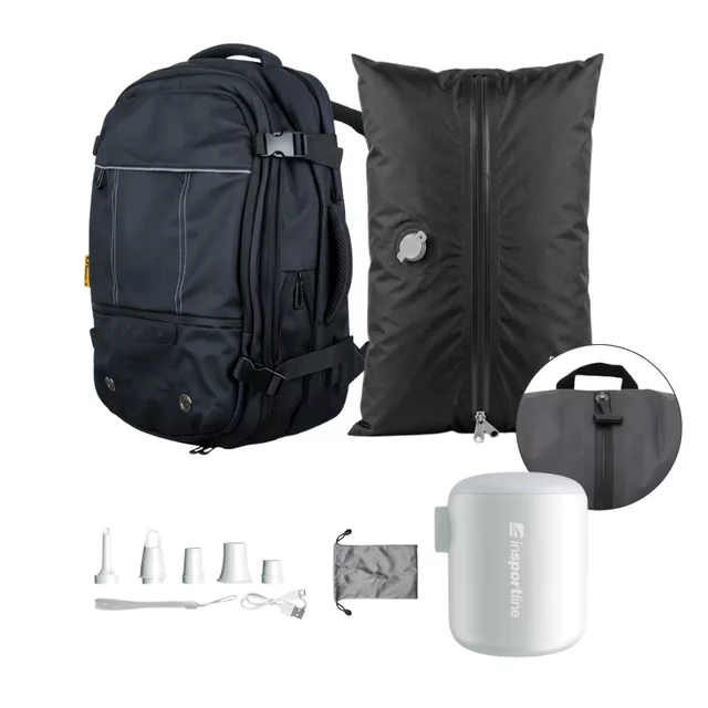Travel Backpack inSPORTline Wingmate w/ Mini Pump & Vacuum Storage Bag
