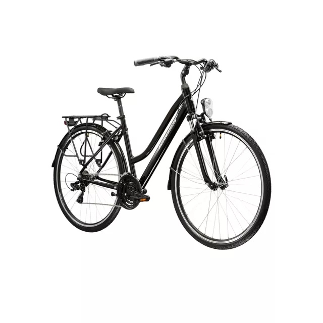 Women’s Trekking Bike Kross Trans 1.0 28” SR Gen 007 - černá / šedá / stříbrná / lesk