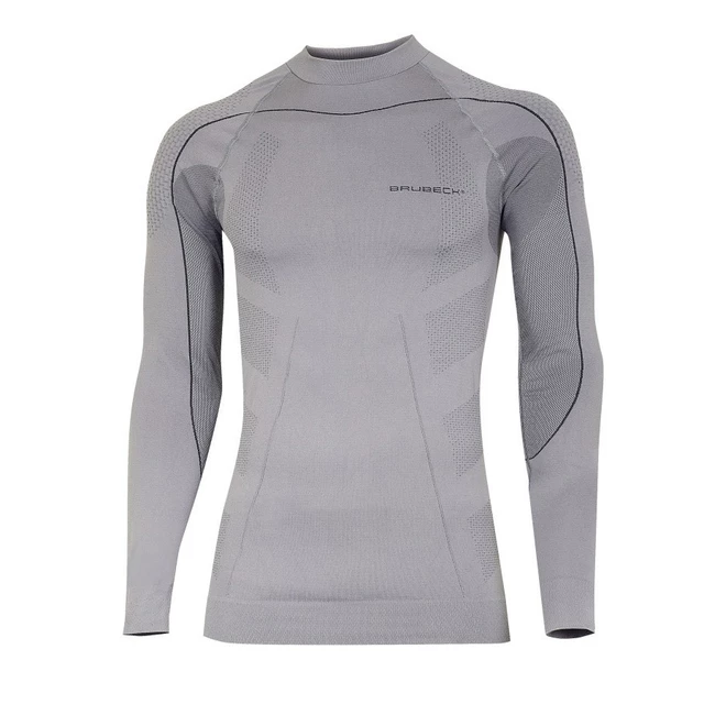 Men's functional T-shirt Brubeck THERMO long-sleeve - Grey