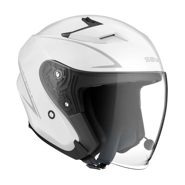 Motorcycle Helmet w/ Integrated Headset SENA Outstar S Glossy White