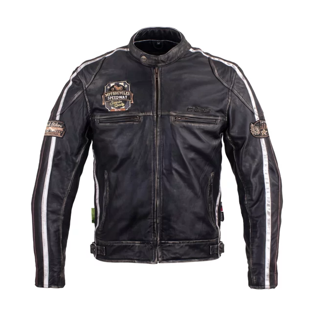 Men’s Leather Motorcycle Jacket W-TEC Sheawen Vintage