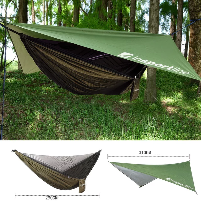 Hammock w/ Mosquito Net & Rain Fly inSPORTline Nomadia