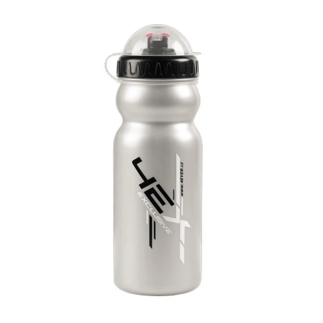 Bike bottle 4EVER 0,7 l - Silver Black-White