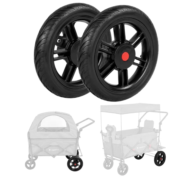 Replacement Rear Wheels for StrollKidz and StrayPaws Transport Wagons 5.5 x 29 cm (2.2 x 11.4 in) – Set of 2