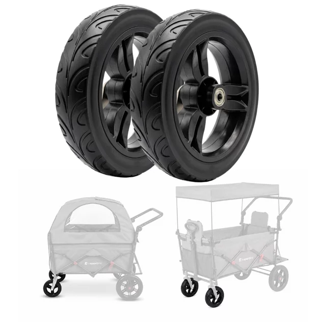 Replacement Front Wheels for StrollKidz and StrayPaws Transport Wagons 4.5 x 19 cm (2 x 8 in) – Set of 2