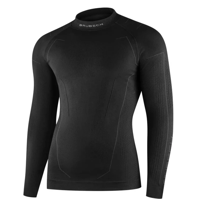 Men’s Thermal Motorcycle T-Shirt Brubeck Cooler LS1654M - Black - Black