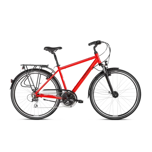 Men’s Trekking Bike Kross Trans 3.0 28” – 2021 - Black/Grey - Black/Red/Silver