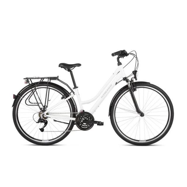 Women’s Trekking Bike Kross Trans 1.0 SR 28” Gen 003 - Ruby/Black - White/Grey (new) - White/Grey New - White/Grey