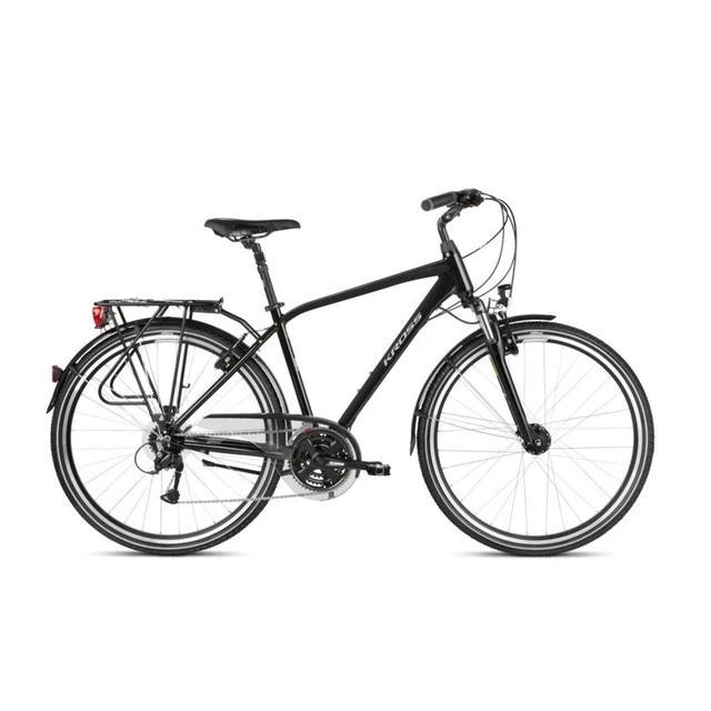 Men’s Trekking Bike Kross Trans 4.0 28” – 2021 - Mother of Pearl/Black - Black/Grey