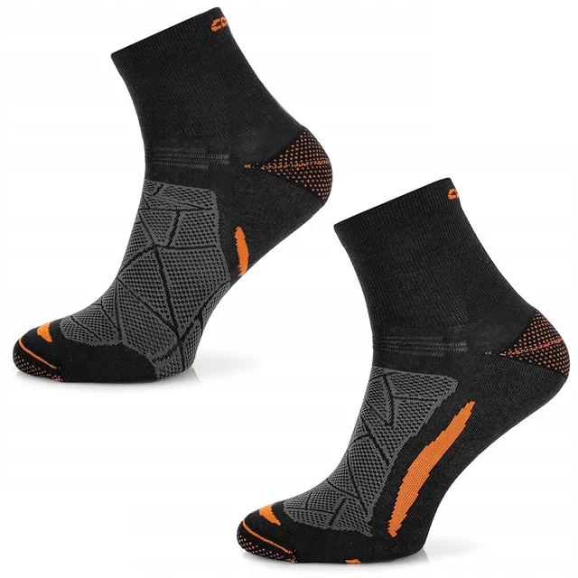 Trekking Merino Socks Comodo TREUL02 - Black Orange - Black Orange