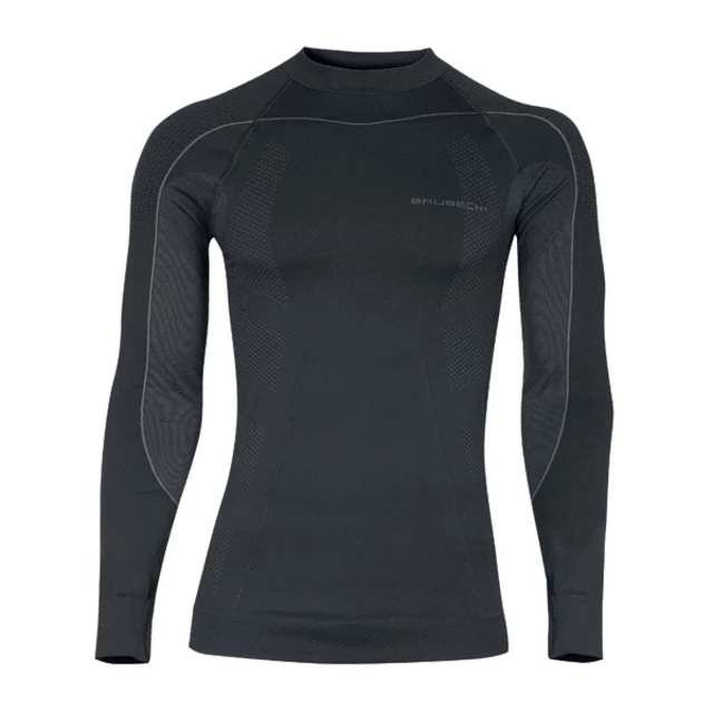 Men's functional T-shirt Brubeck THERMO long-sleeve - Black
