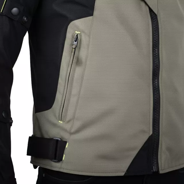 Touring Motorcycle Jacket W-TEC Karmal - černo-olivově zelená