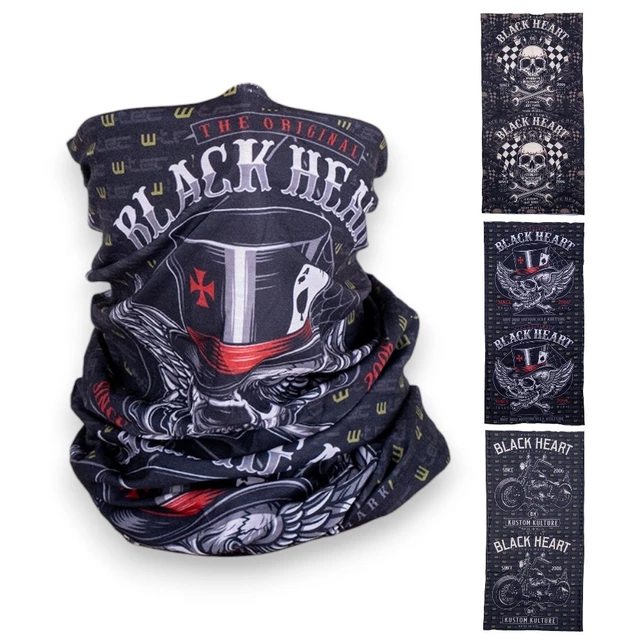 Multifunctional Neck Warmer W-TEC Black Heart Scarfest - Wings Skull