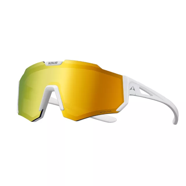 Children’s Sunglasses Altalist Kizuna Kids - černá se stříbrnými skly - bílá s oranžovými skly