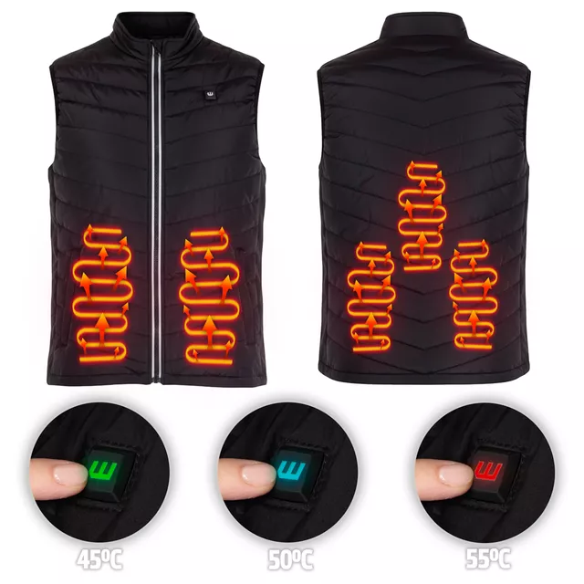 Men’s Heated Vest W-TEC HEATstem - Black