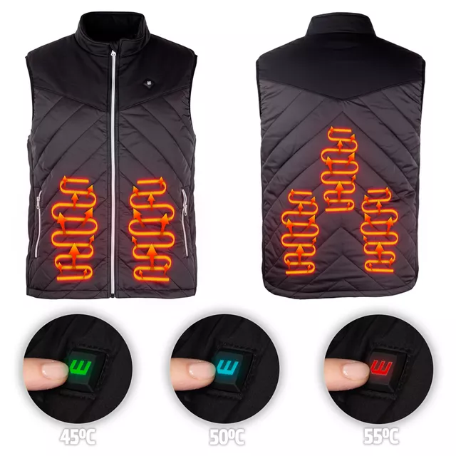 Men’s Heated Vest inSPORTline WARMhim - Black