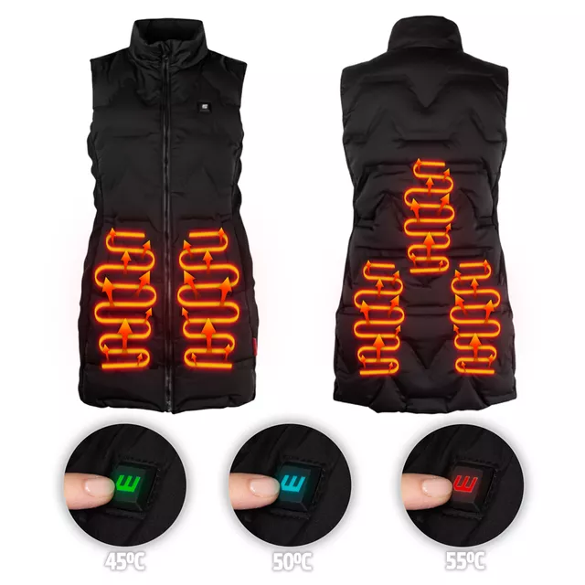 Women’s Heated Vest inSPORTline WARMelong - Black