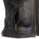 Women’s Leather Motorcycle Jacket W-TEC Stripe Lady - Black