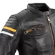 Women’s Leather Motorcycle Jacket W-TEC Stripe Lady - Black