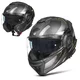 Flip-Up Motorcycle Helmet W-TEC Zoroz P/J - Metallic Grey - Matt Black-Fluo Yellow