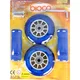 Replacement scooter set with 100 mm wheels - Blue