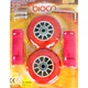 Replacement scooter set with 100 mm wheels - Red