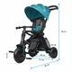 Three-Wheel Stroller w/ Tow Bar Coccolle Alegra - Turquoise Tide