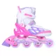 Adjustable Inline skates WORKER Nubila with Light-Up Wheels - Pink-Purple-White