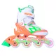Adjustable Inline skates WORKER Nubila with Light-Up Wheels - Orange-Green-White