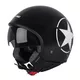 Scooter Helmet W-TEC FS-710S Revolt Black - Black + Star - Black + Star
