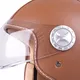 Scooter Helmet W-TEC FS-701B Leather Brown