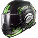 Flip-Up Motorcycle Helmet LS2 FF399 Valiant Lumen / H-V Yellow - Prox Matt H-V Yellow Black - Nucleus Black Glow Green