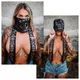 Multifunctional Neck Warmer W-TEC Black Heart Scarfest - Wings Skull