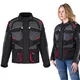 Women’s Motorcycle Jacket W-TEC Radana - Black-Grey-Green - Black-Grey-Red