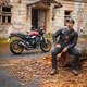 Leather Motorcycle Jacket W-TEC Mungelli EVO - vintage černo-hnědá