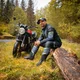 Motorcycle Jacket W-TEC Modock - černo-modro-fluo žlutá