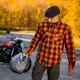 Motorcycle Shirt BOS Lumberjack - Dark Camo