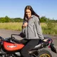 Women’s Softshell Motorcycle Jacket W-TEC Algenia - Grey