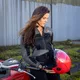 Women’s Motorcycle Jacket BOS Sunshine - Gray