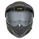 3-in-1 Flip-Up Motorcycle Helmet W-TEC Neovu Graphic - Black-Fluo
