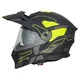 3-in-1 Flip-Up Motorcycle Helmet W-TEC Neovu Graphic - Black-Fluo
