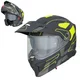 3-in-1 Flip-Up Motorcycle Helmet W-TEC Neovu Graphic - Black-Fluo - Black-Fluo