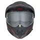 3-in-1 Flip-Up Motorcycle Helmet W-TEC Neovu Graphic - Black-Fluo