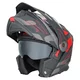 3-in-1 Flip-Up Motorcycle Helmet W-TEC Neovu Graphic - Black-Fluo