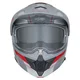 3-in-1 Flip-Up Motorcycle Helmet W-TEC Neovu Graphic - Black-Fluo