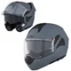 Flip-Up Motorcycle Helmet W-TEC Sabron P/J - Black Matt - Nardo Grey