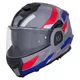 Flip-Up Motorcycle Helmet W-TEC Zoroz P/J - Matt Black-Fluo Pink